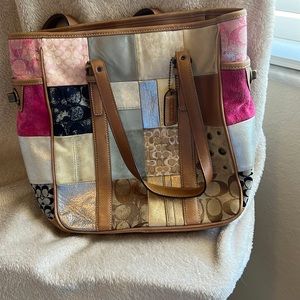 Coach patchwork tote